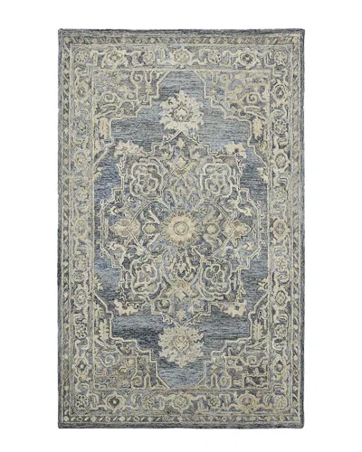 Ar Rugs Vivienne Hand-tufted 75% Wool, 25% Viscose Rug In Blue