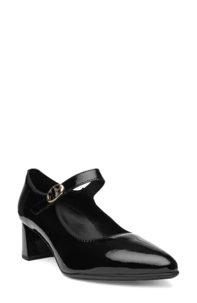 Ara Adelaide Mary Jane Pointed Toe Pump In Black