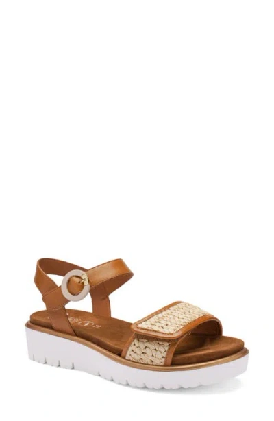 Ara Bloom Ankle Strap Sandal In Brown