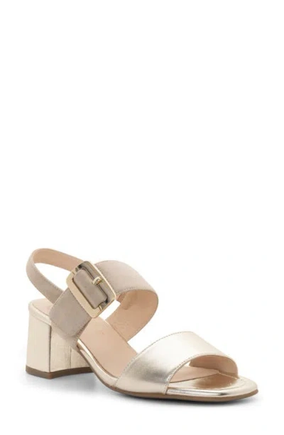 Ara Bordeaux Slingback Sandal In Platinum/sand