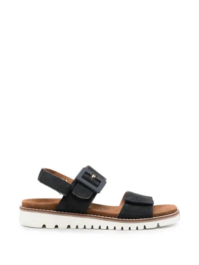 Ara Buckle-detail Touch-strap Sandals In Black