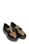 Ara Camellia Lug Sole Bit Loafer In Black