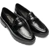 Ara Cardiff Studded Penny Loafer In Black