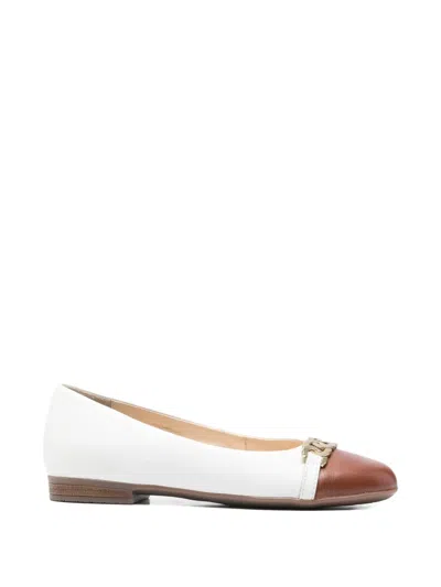 Ara Chain-detail Ballet Flats In White