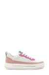 Ara Corsica Platform Sneaker In Cream/piggy Pink/orchid