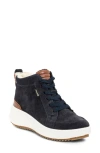 Ara Dahlia Waterproof Faux Fur Lined Sneaker In Blue Brown
