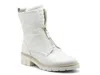 Ara Deon Zip Combat Boot In White