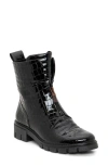Ara Deon Zip Combat Boot In Black