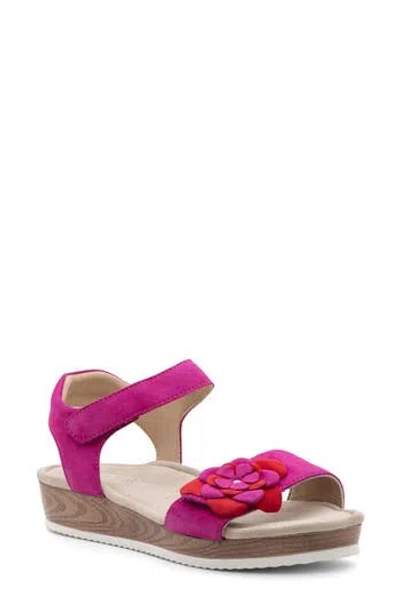 Ara Flower Ankle Strap Sandal In Multi