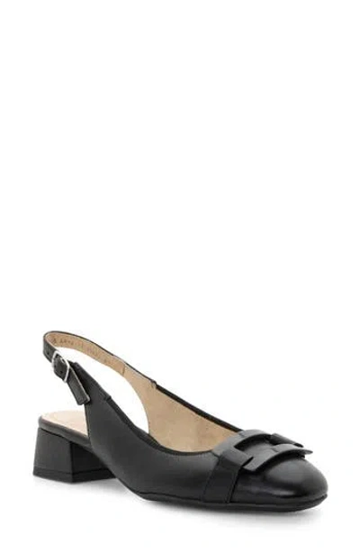 Ara Gallant Leather Slingback Pump In Black