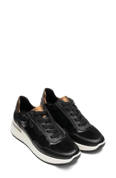 Ara Gardenia Sneaker In Black