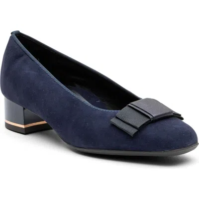 Ara Garnet Suede Pump In Blue