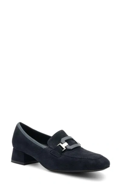 Ara Giza Loafer Pump In Blue