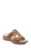 Ara Herra Slide Sandal In Cognac Leather