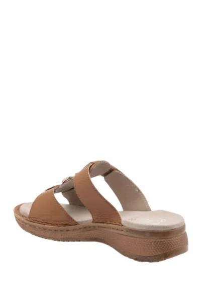 Ara Herra Slide Sandal In Cognac In Brown