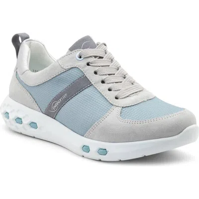 Ara Jennifer Energystep Sneaker In Aqua Mesh/silver Trim