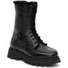 Ara Kaiza Faux Fur Lined Combat Boot In Black