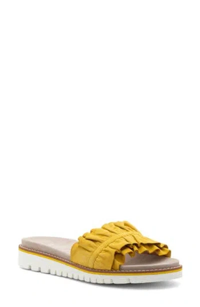 Ara Keyes Slide Sandal In Yellow