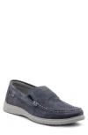 Ara Lagrange Moc Toe Loafer In Blue Suede