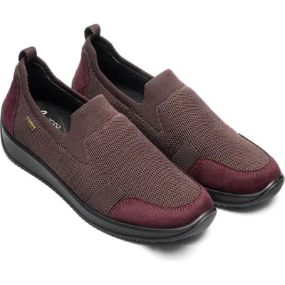 Ara Lilith 2 Waterproof Gore-tex® Slip-on Sneaker In Brunello/amarone