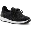 Ara Lisbon Lace-up Sneaker In Black