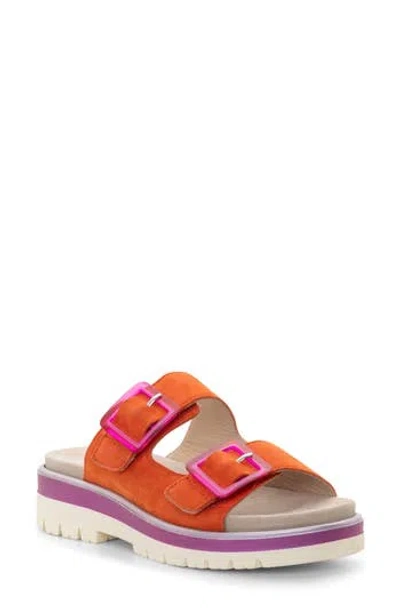 Ara Marbella Slide Sandal In Orange