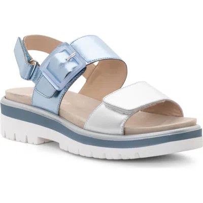 Ara Marbella Slingback Platform Sandal In Blue