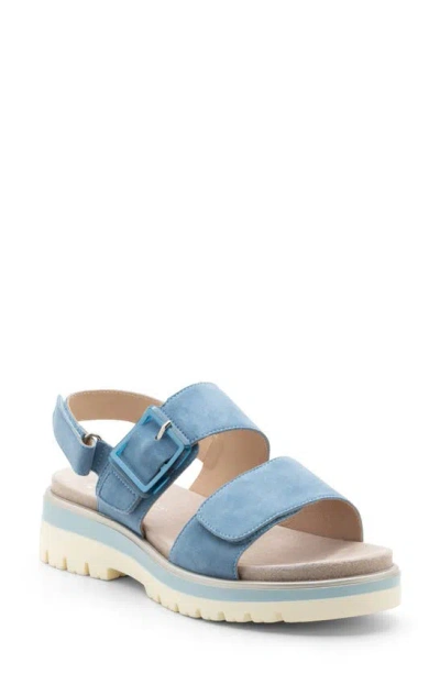 Ara Marbella Slingback Platform Sandal In Coolblue