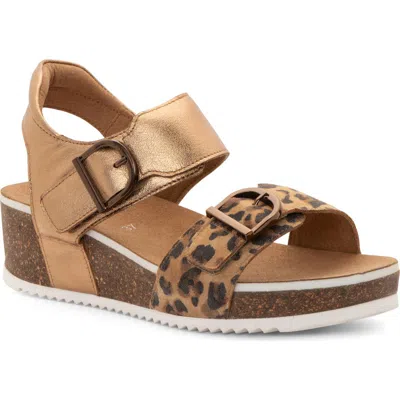 Ara Nova Slingback Platform Wedge Sandal In Brown