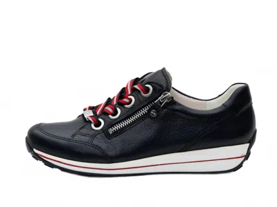 Ara Ollie Women's Zip Sneaker In Navy In Blue