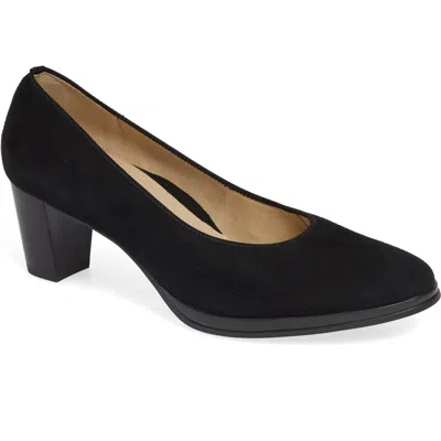 Ara Ophelia Pump In Black/black Suede