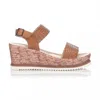 ARA PASADENA LEATHER WEDGE IN COGNAC NAPPA