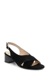 Ara Petunia Slingback Sandal In Black Suede