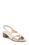 Ara Petunia Slingback Sandal In Platinum Metallic Calf