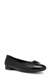 Ara Sangria Cap Toe Flat In Black
