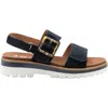 Ara Shoes Women's Marbella Sandal In Navy Kid Suede In Multi