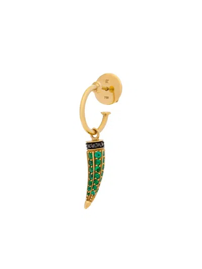 Ara Vartanian 18k Yellow Gold Horn Emerald Earring
