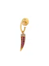 Ara Vartanian 18k Yellow Gold Horn Ruby And Diamond Earring In Gold