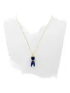 Ara Vartanian 18k Yellow Gold Lapis Lazuli Pendant Necklace In Red