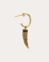 Ara Vartanian Women's Horn 18k Gold Diamond Single Hoop Earring In Gold