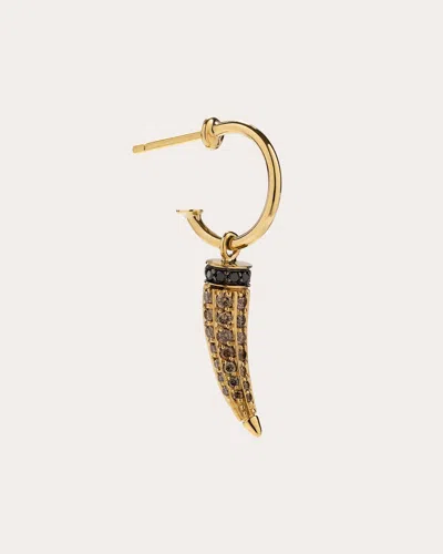 Ara Vartanian Women's Horn 18k Gold Diamond Single Hoop Earring