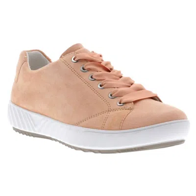 Ara Women's Alexandria Sneaker In Apricot Velour In Multi