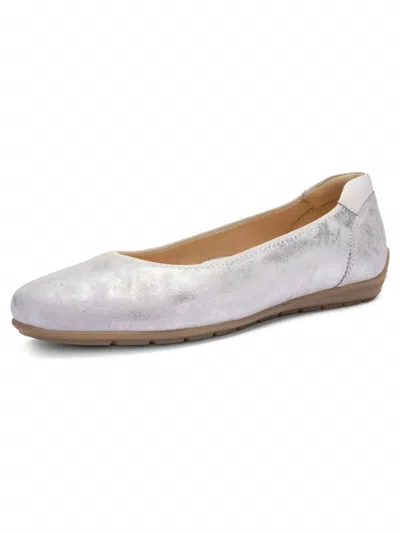 Ara Women's Balsam Ballet Pumps Shoes In Grey In Silver