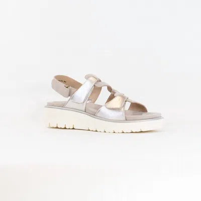 Ara Women's Bayview Sandal In Platinum/sand In Animal Print