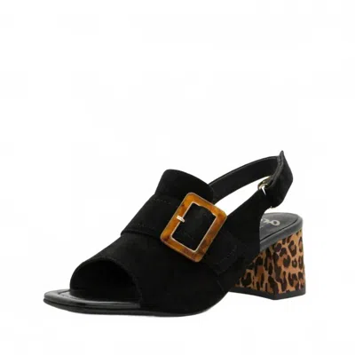 Ara Women's Bruges Sandal In Black / Leopard