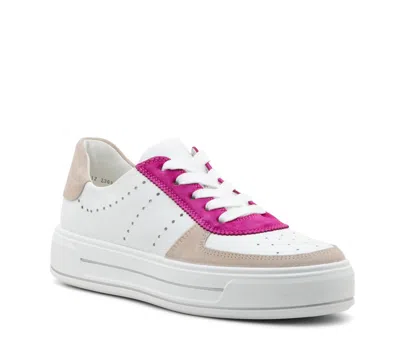 ARA WOMEN'S CALGARY SNEAKERS IN WHITE/PINK