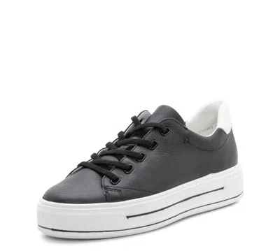 ARA WOMEN'S CRYSTAL ELASTIC PLATFORM SNEAKER IN BLACK