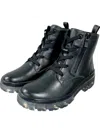 Ara Women's Debbie Ii Lug Sole Lace & Zip Boot In Black In Black