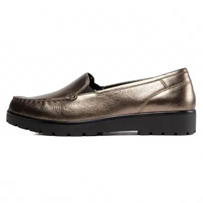 Ara Women's Dewitt Wedge Loafer In Taiga In Gold