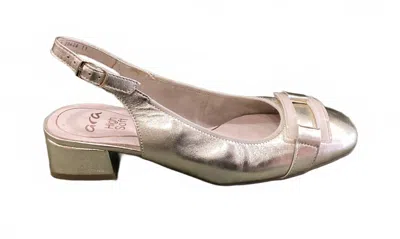 Ara Women's Gallant Sling 3 Sandal In Platinum Metallic In Multi